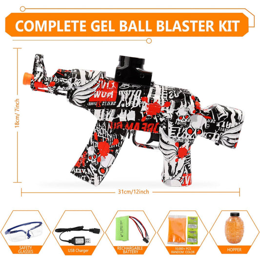 2 in 1 M416 jelly bullet Gun - automatic and rechargeable dart gun - water bomb