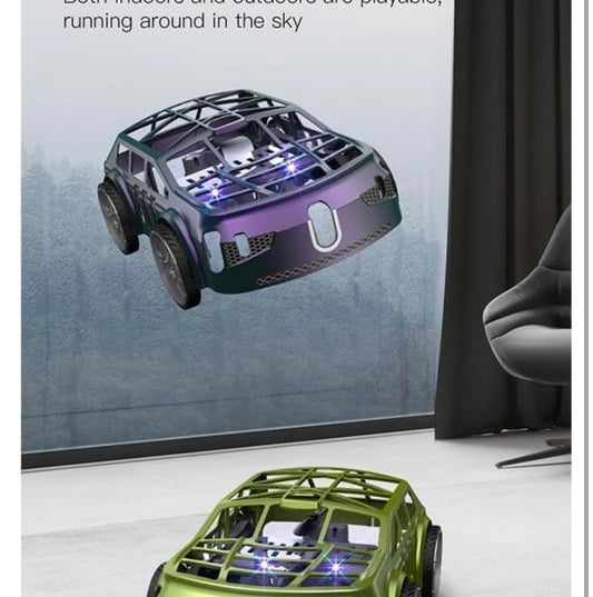 2.4GHz Flying Falcon RC Car 2-in-1 Air & Ground Racer | One-Click Takeoff Landing, Cool LED Lights Vehicle Toy for Kids Boys Girls (Multicolor) (Copy)