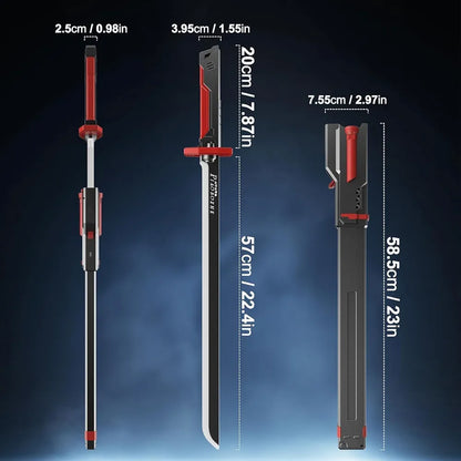 LED Sword with Smoke & Spark Effects, 7-Color Light Blade with Sound FX, Anime-Inspired Cosplay Katana for Roleplay, Halloween, Parties, Collectors, and Display