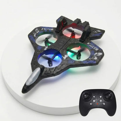 VikriDA Remote Control Fighter Jet RC Airplane for Kids & Adults with LED Lights | 360° Flip, Stunt Roll Flying Plane Toy for Boys