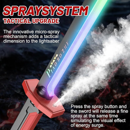 LED Sword with Smoke & Spark Effects, 7-Color Light Blade with Sound FX, Anime-Inspired Cosplay Katana for Roleplay, Halloween, Parties, Collectors, and Display