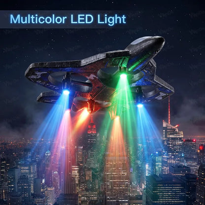 VikriDA Remote Control Fighter Jet RC Airplane for Kids & Adults with LED Lights | 360° Flip, Stunt Roll Flying Plane Toy for Boys