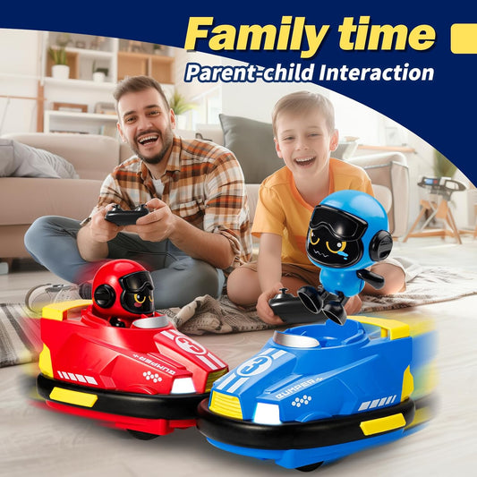 Remote Control Bumper Cars Set with LED Lights, rc car with 2-Pack Racing Cars with USB Charging, Multiplayer Racing Toy for Ages 3-8 Years (Copy)