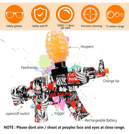 2 in 1 M416  jelly bullet  Gun - automatic and rechargeable dart gun - water bomb